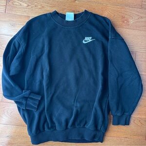 Nike Black Crewneck Sweatshirt with White Swoosh